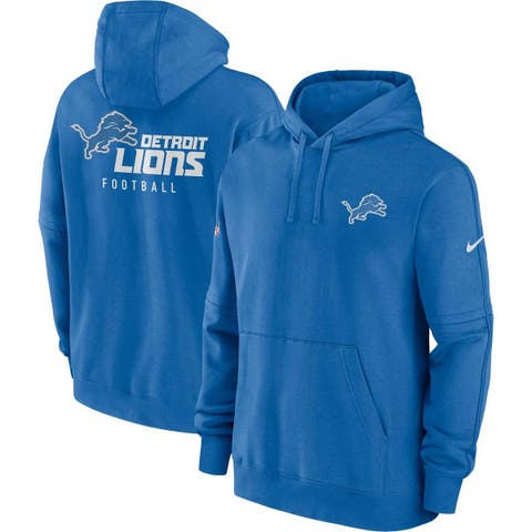 Youth Nike Blue Detroit Lions Icon Performance Pullover Hoodie