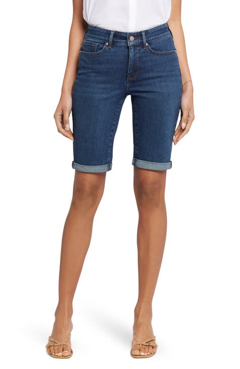 Briella Roll Cuff Denim Bermuda Shorts