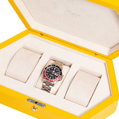 Shop Rapport London Portobello Three Watch Box In Yellow