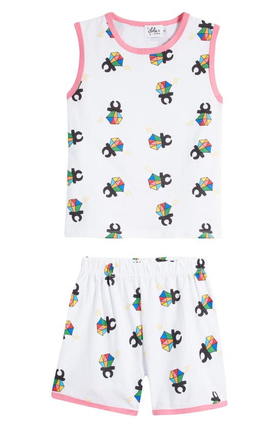 Shop Lola & The Boys Kids' Candy Crush Tank & Shorts Set In White