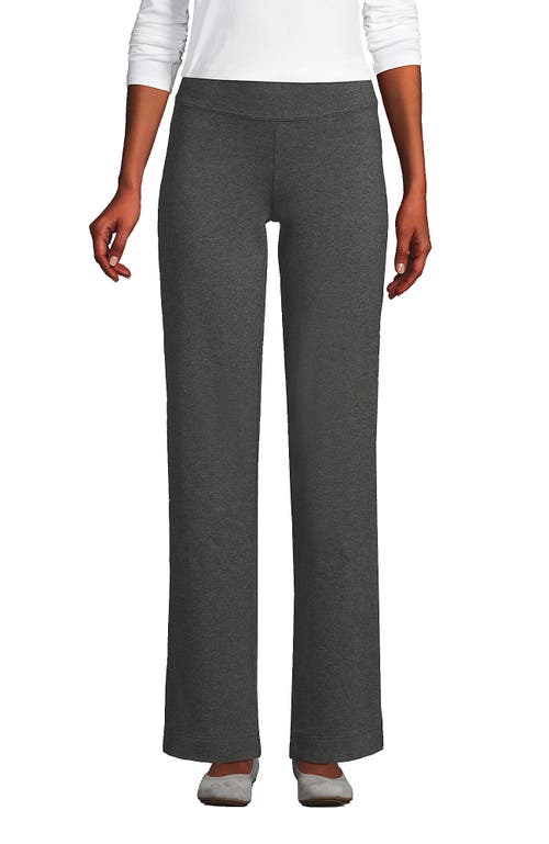 Shop Lands' End Starfish Mid Rise Straight Leg Pants In Charcoal Heather