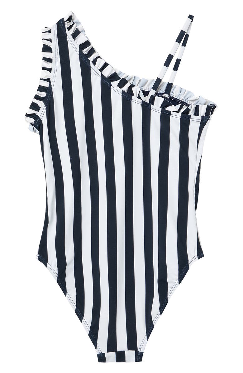 Habitual Kids Kids' Mini Ruffles One-Piece Swimsuit, Alternate, color, Stripe