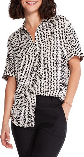 Burberry Women'S Silk Colorblock Shirt - White Multi - Size 6 for Women