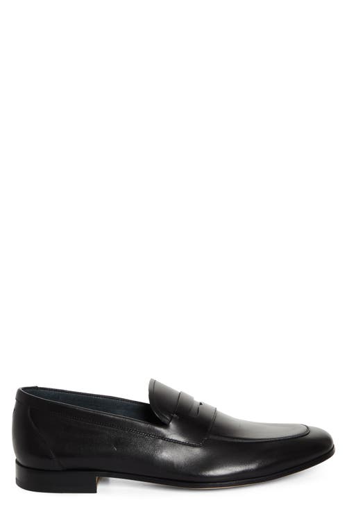 Jm Weston Woogie Apron Toe Penny Loafer In Black