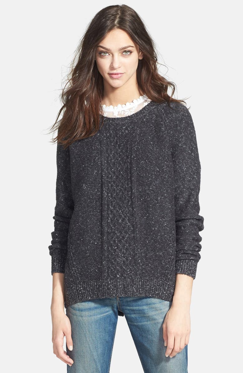 Hinge® Back Zip Knit Sweater | Nordstrom