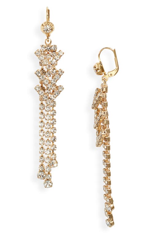 Gas Bijoux Triana Crystal Drop Earrings in Gold