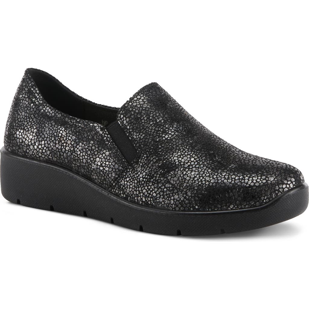 Flexus By Spring Step Pellegrini Slip-on Sneaker In Black Multi