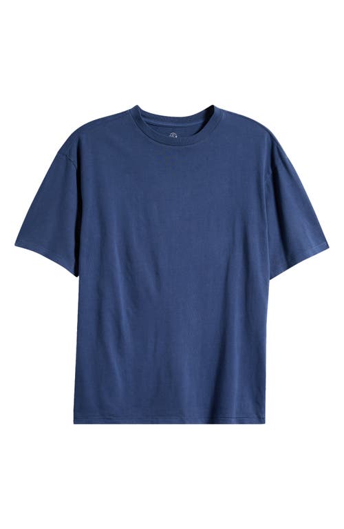 Shop Treasure & Bond Kids' Washed Crewneck T-shirt In Blue Indigo