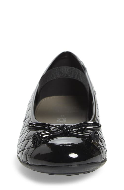 Shop Geox Plie Mary Jane Flat In Black/black