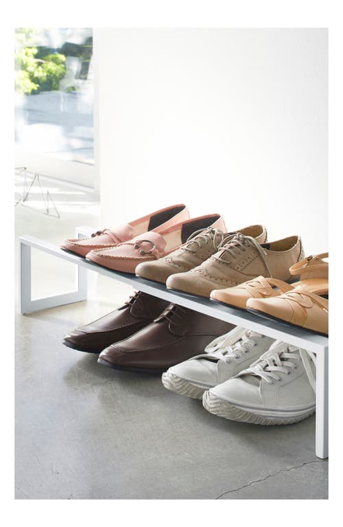 Yamazaki Adjustable Shoe Rack In White