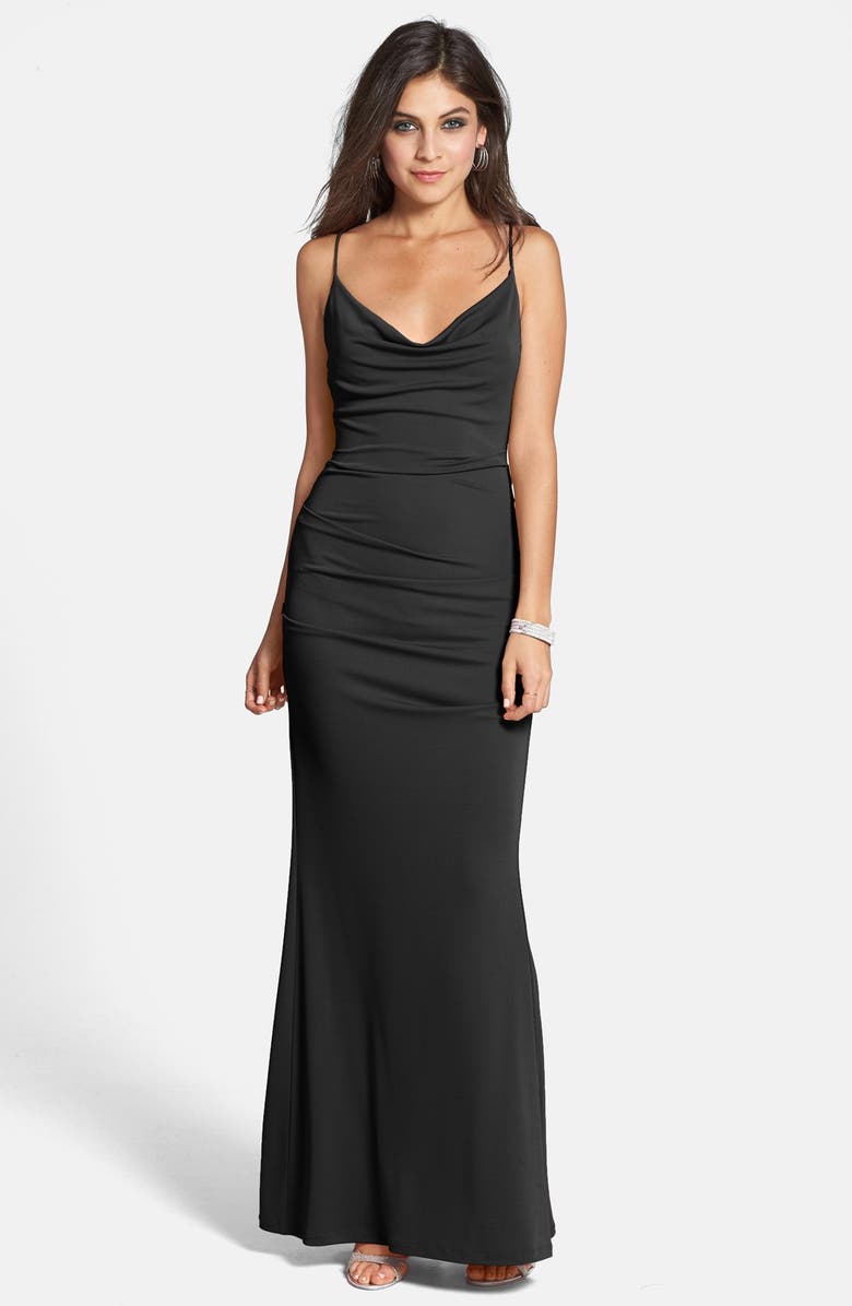 Nicole Miller Pleated Matte Jersey Gown | Nordstrom