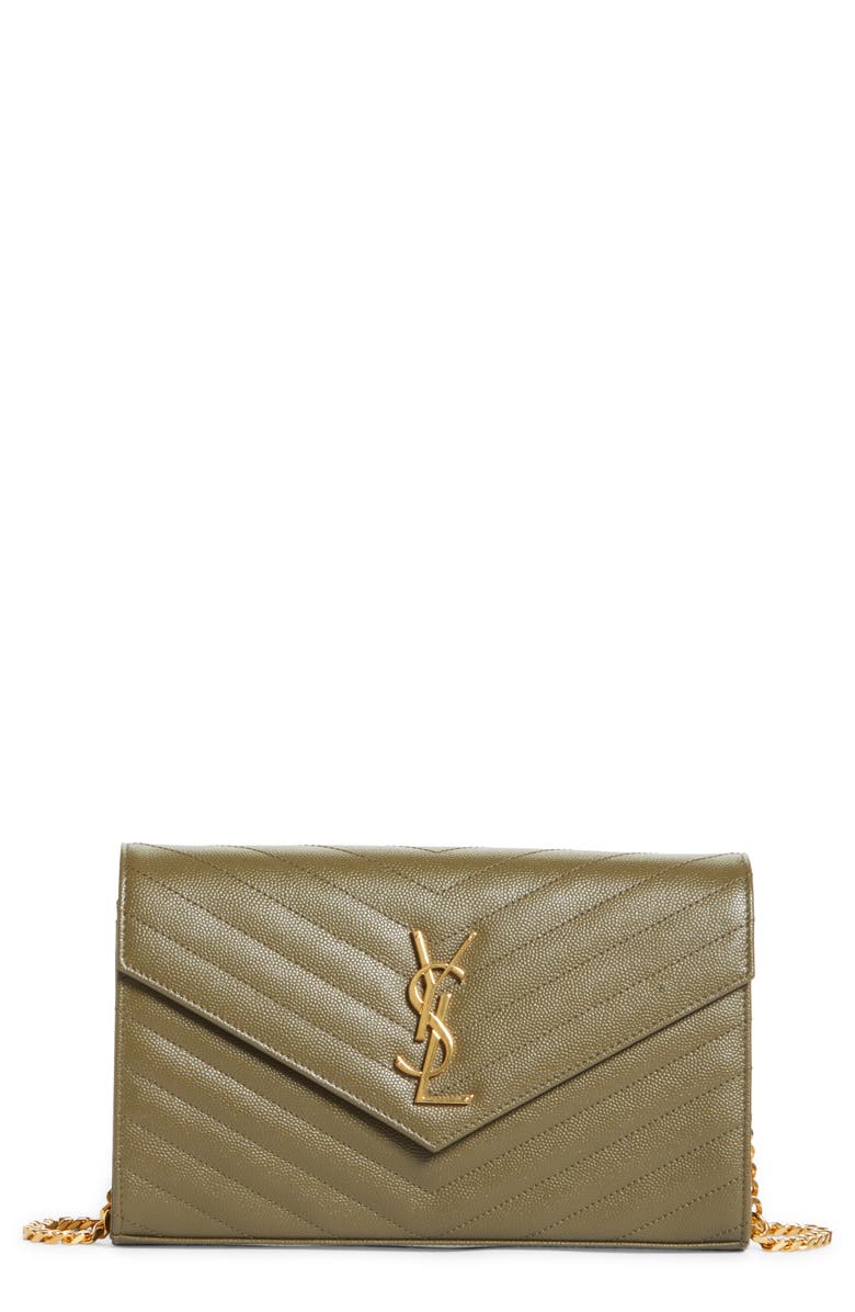 Saint Laurent Large Monogramme Quilted Leather Wallet On A Chain Nordstrom