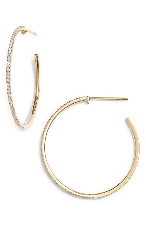 Bony Levy Medium Diamond Hoop Earrings in Yellow Gold at Nordstrom