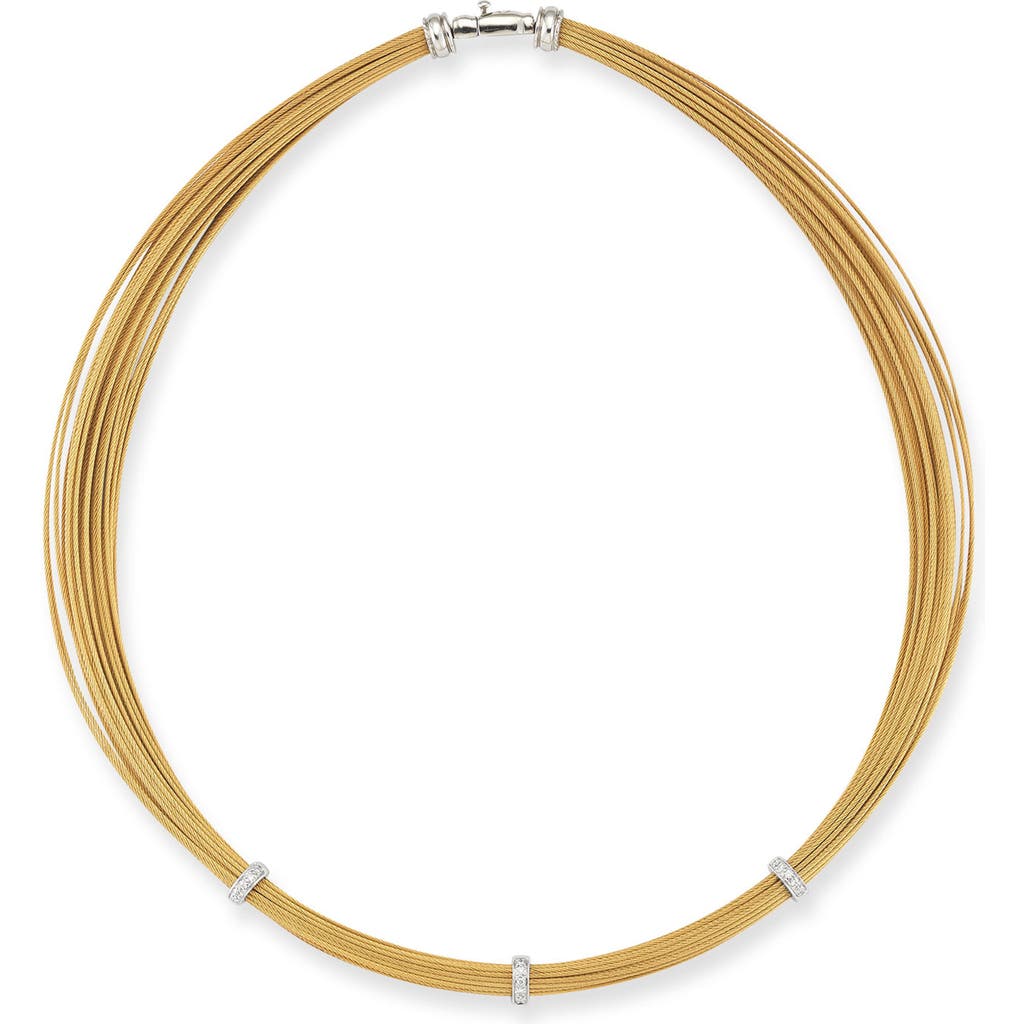 Shop Alor ® 18k White Gold & Diamond Yellow Cable Necklace
