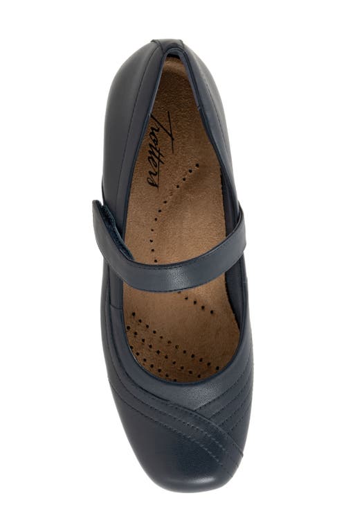 Shop Trotters Sherese Mary Jane Flat In Navy