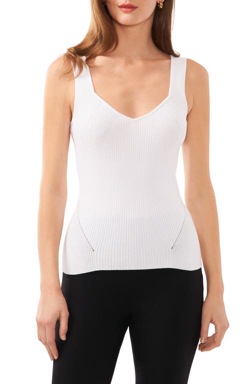 halogen(r) Traveling Rib Sweater Tank in Bright White