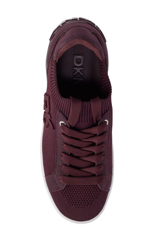 Shop Dkny Mallory Knit Sneaker In Wine