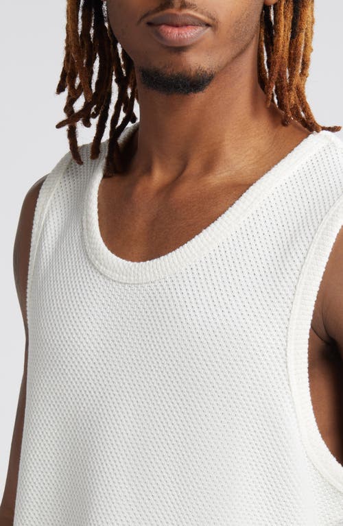 Shop Krost Textured Cotton Piqué Tank In White