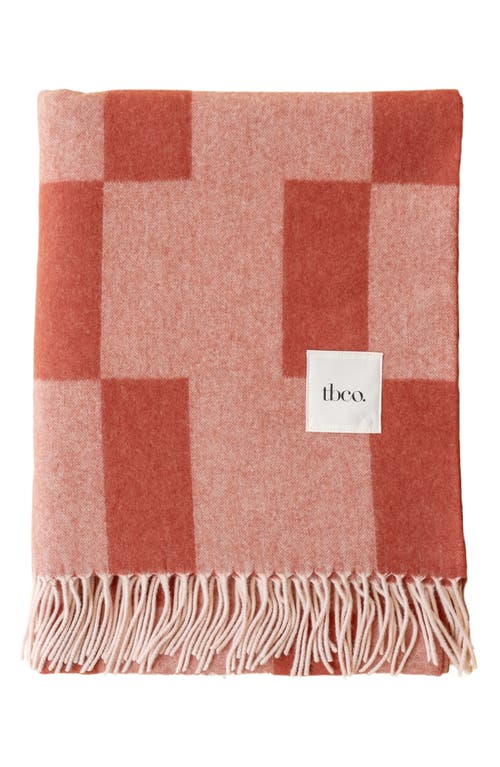 TBCo Check Lambswool Blanket in Apricot 