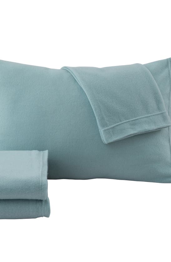 Woven & Weft Super Soft Extra Plush Fleece Sheet Set In Cloud Blue