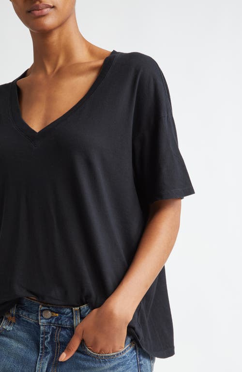 Shop R13 Relaxed V-neck T-shirt In Cashmere Black