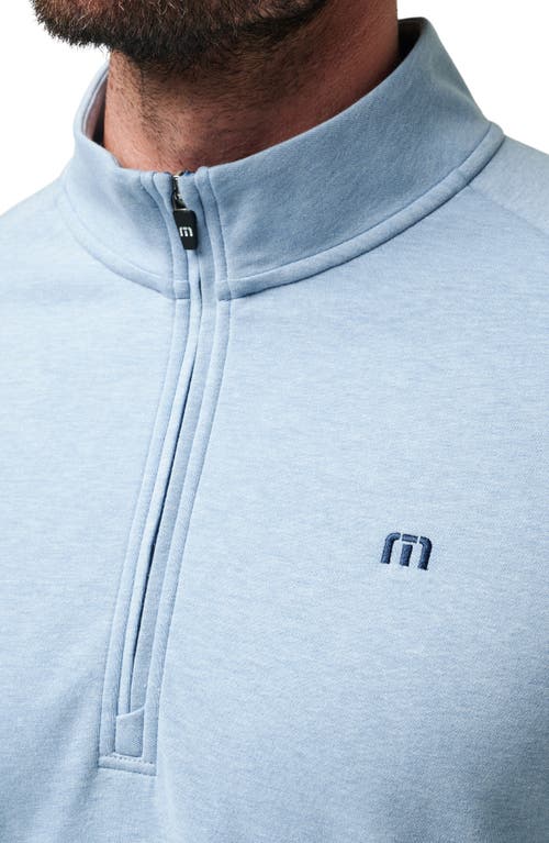 Travismathew Upgraded Half Zip Pullover In Light Blue