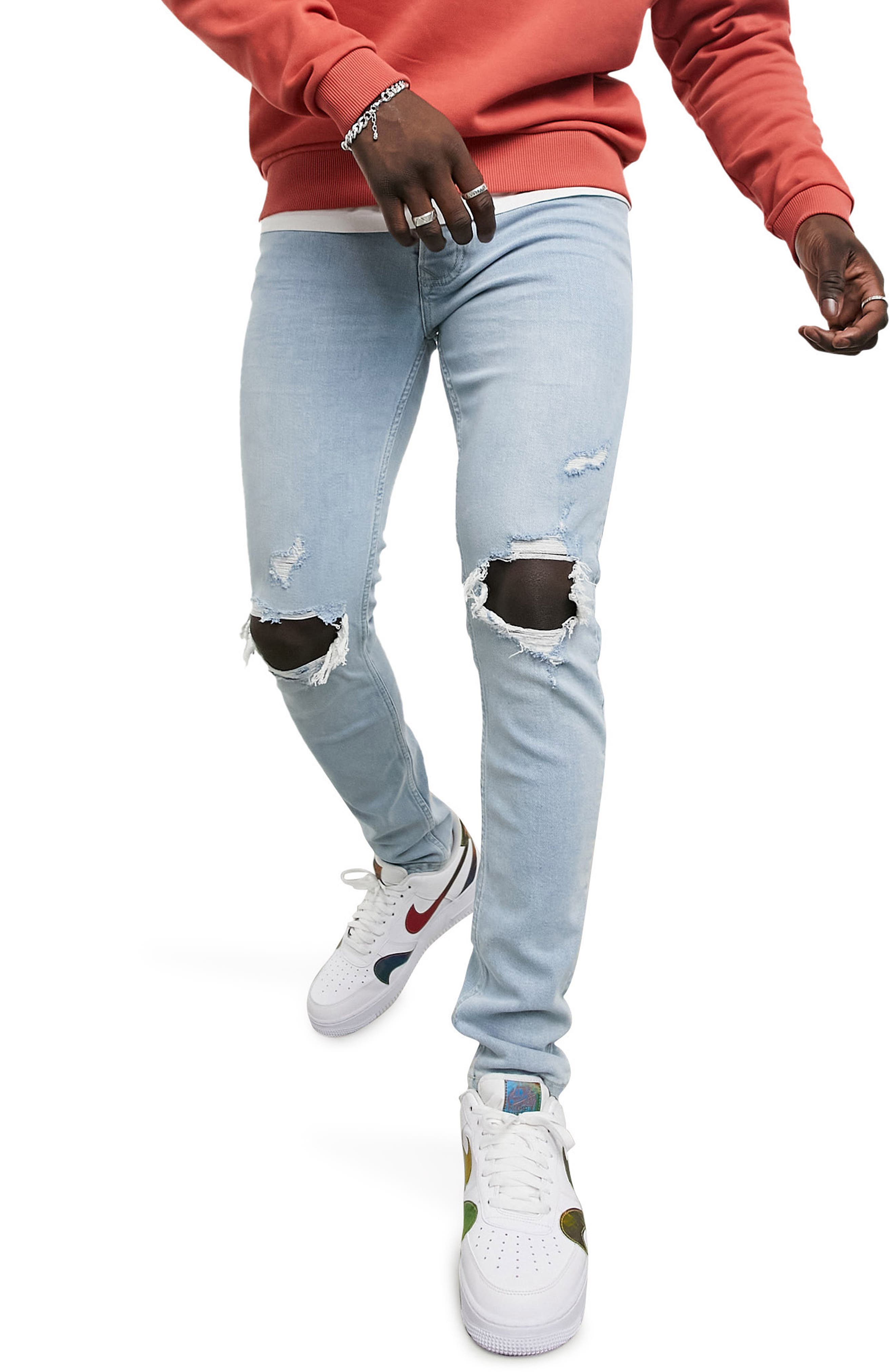 topman light blue skinny jeans