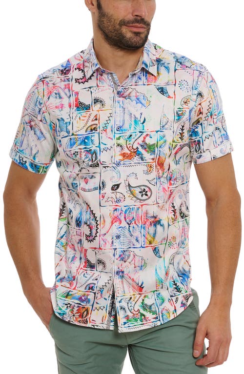 Robert Graham Belize Short Sleeve Stretch Button-Up Shirt Multi at Nordstrom,