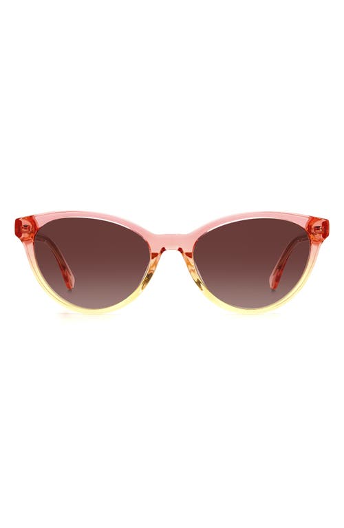 Kate Spade New York Adeline 55mm Gradient Cat Eye Sunglasses In Pink