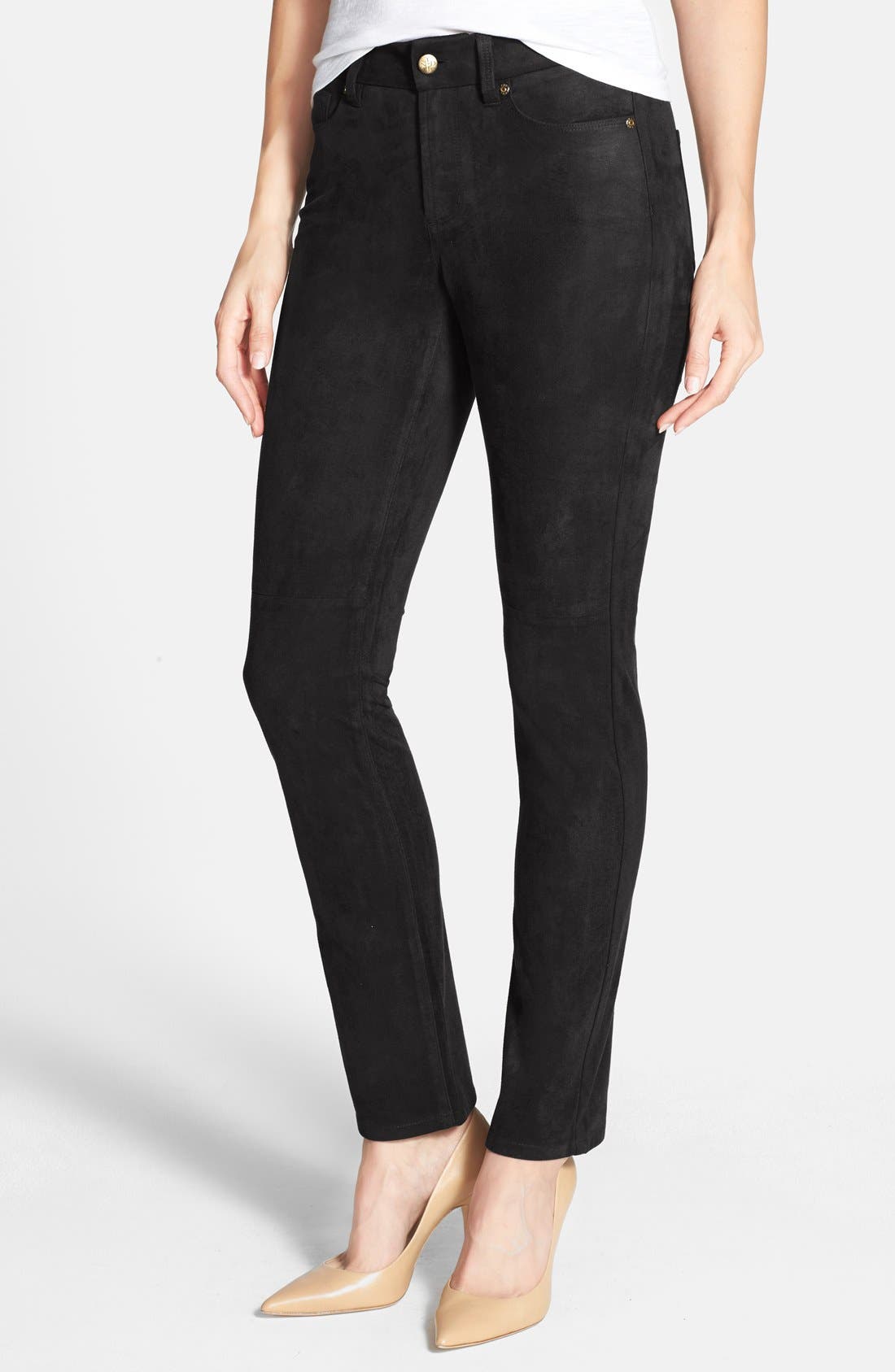 NYDJ 'Sheri' Faux Suede Stretch Skinny Pants (Regular & Petite) Nordstrom