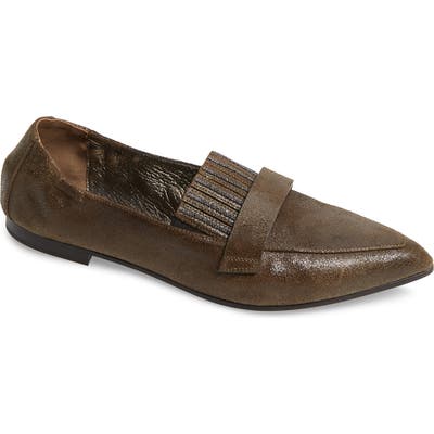 Brunello Cucinelli Monili Bead Pointy Toe Loafer, Brown