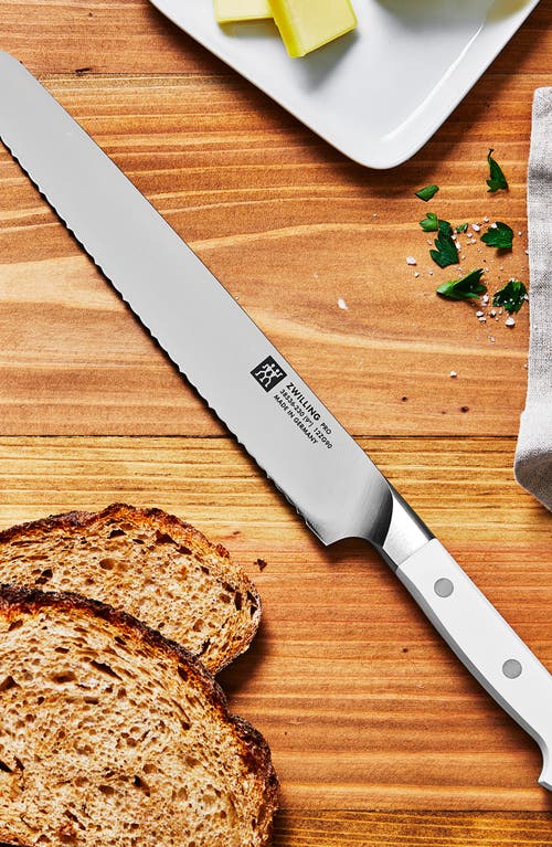 Shop Zwilling Pro Le Blanc 9-inch Bread Knife In Silver