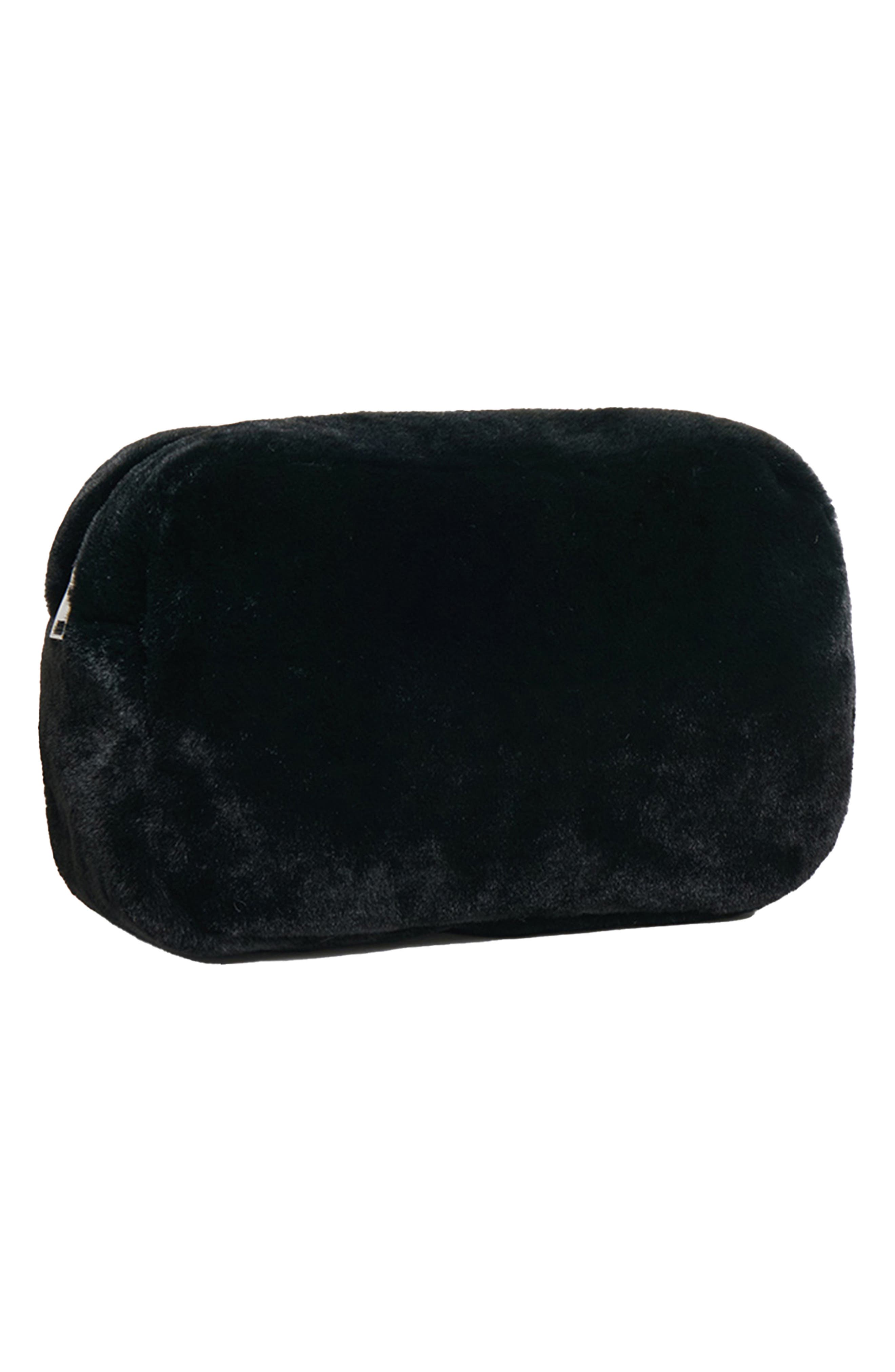 Apparis Noor Leopard Faux Fur Jumbo Pouch In Pink