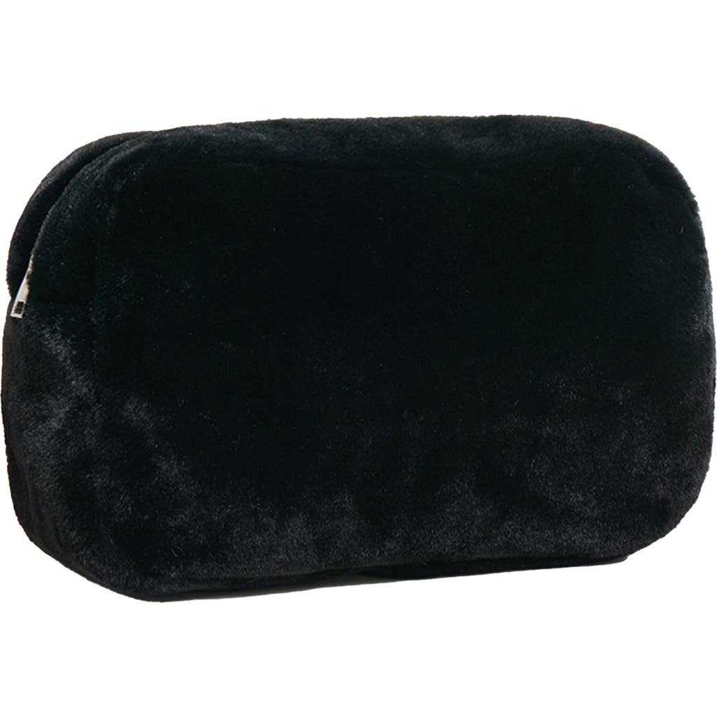 Apparis Noor Leopard Faux Fur Jumbo Pouch In Pink