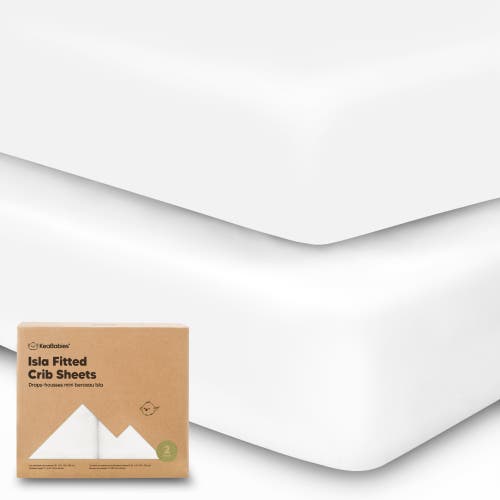 Shop Keababies Isla Fitted Crib Sheets In Soft White