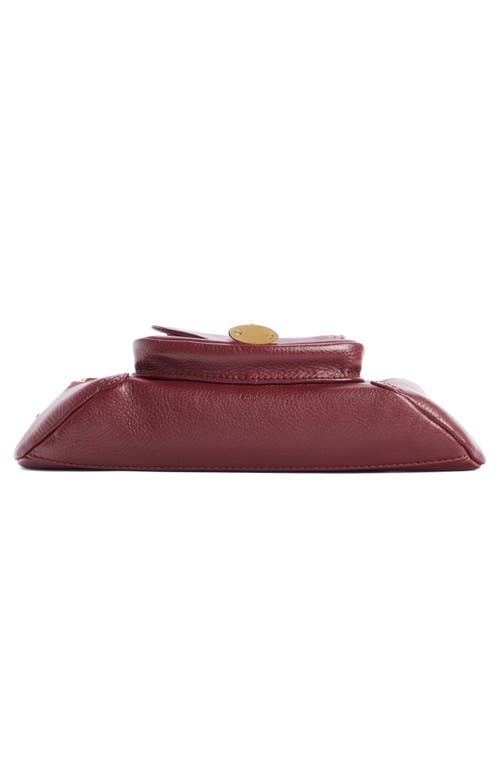 Shop Chloé The 99 Leather Shoulder Bag In Brunet Red 622