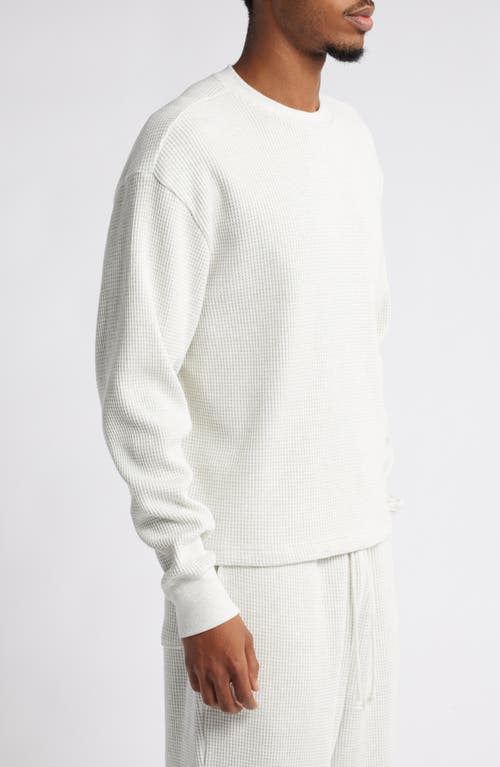 Shop Elwood Thermal Long Sleeve T-shirt In Vintage Snow Heather