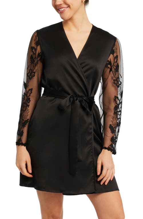 Shop Rya Collection Lisbon Short Robe In Black