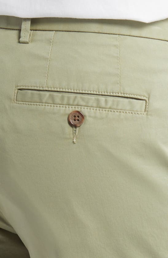 Shop Scott Barber Microsanded Cotton Stretch Twill Shorts In Sage