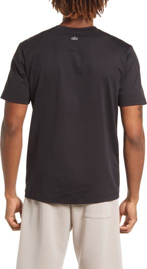 Alo Men's Conquer Reform Crewneck Short Sleeve Shirt, Toffee