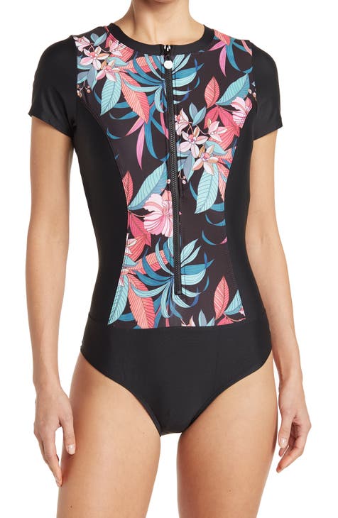 Next Cabo Tropics Zip One Piece Swimsuit Nordstromrack