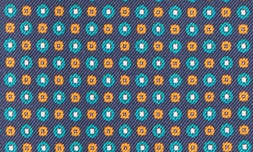 Clifton Wilson Paisley Silk Pocket Square In Turquoise