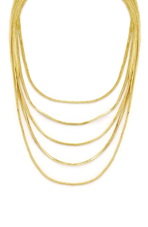 Layered Snake Chain Necklace in Gold