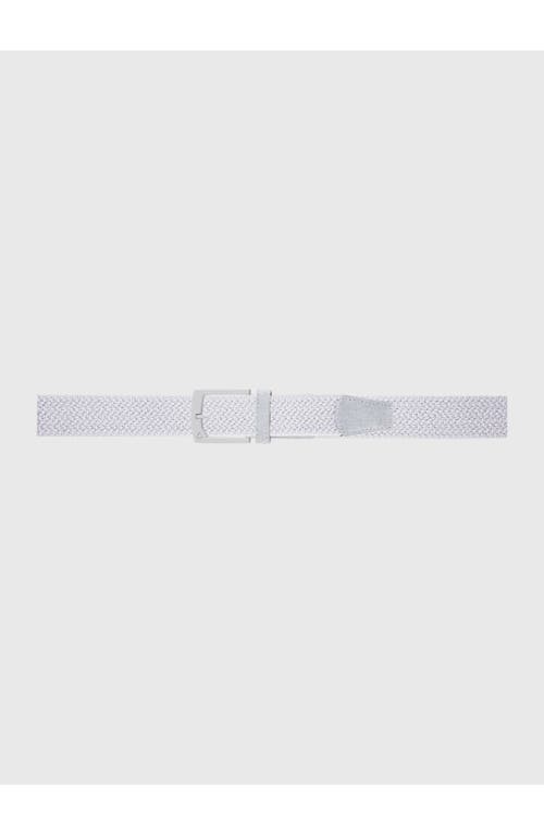 Travismathew Staggerwing Woven Belt In Micro Chip/white