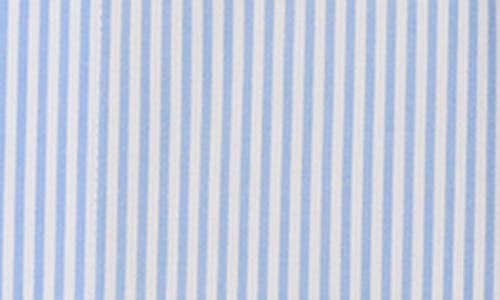 Shop Lauren Ralph Lauren Print Cotton Sleepshirt In Blue Stripe