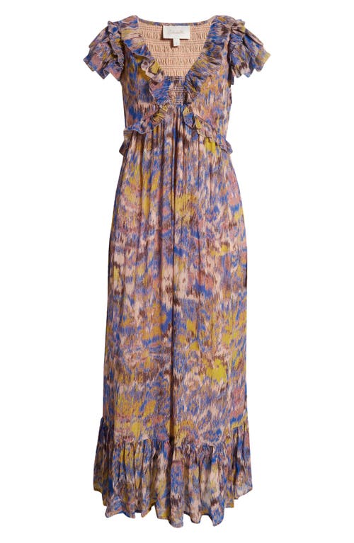 Shop Cleobella Helene Chiffon Maxi Dress In Azucar Print