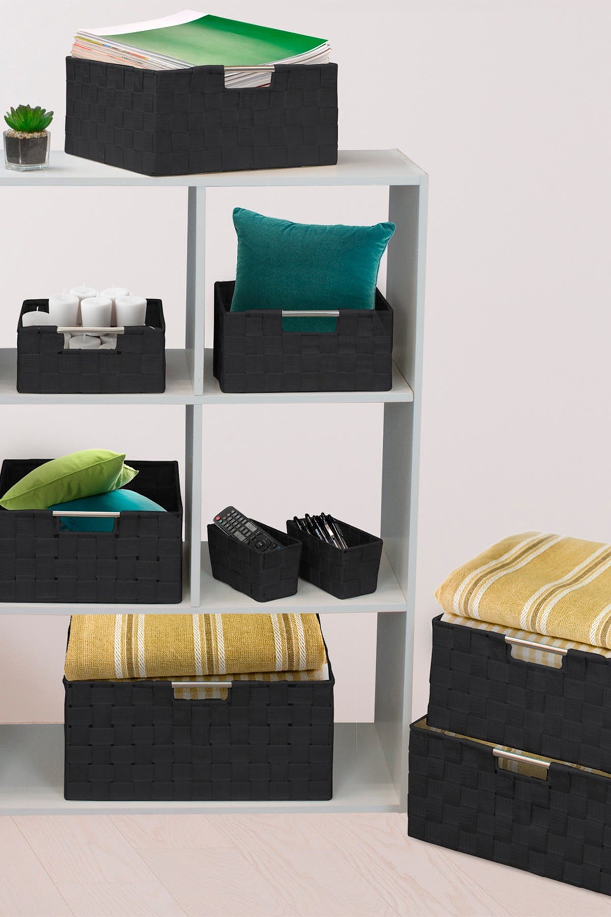 Sorbus Gray Weave Basket 9-piece Set