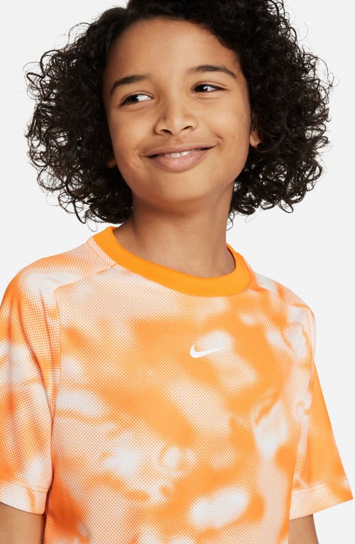 Nike Kids' Dri-fit Multi+ Training T-shirt In Vivid Orange/white