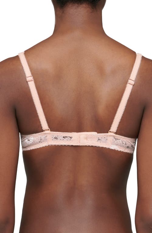 Shop Simone Perele Festive Triangle Underwire Plunge Bra In Ballet Pink