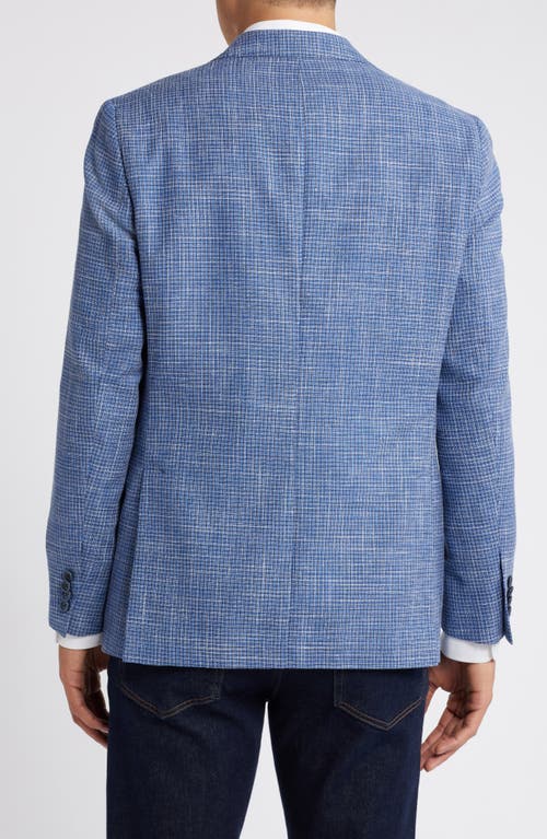 Shop Jack Victor Midland Check Wool Blend Sport Coat In Medium Blue